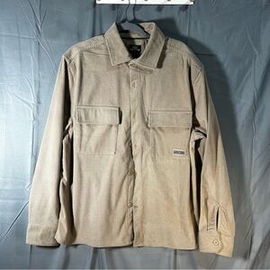 Drill essential Khaki Button-Up Jacket men’s LARGE